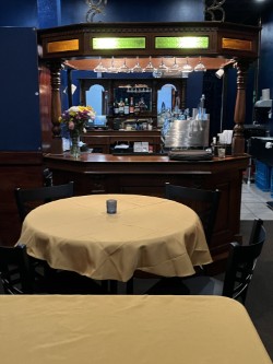 Bar and seating area
